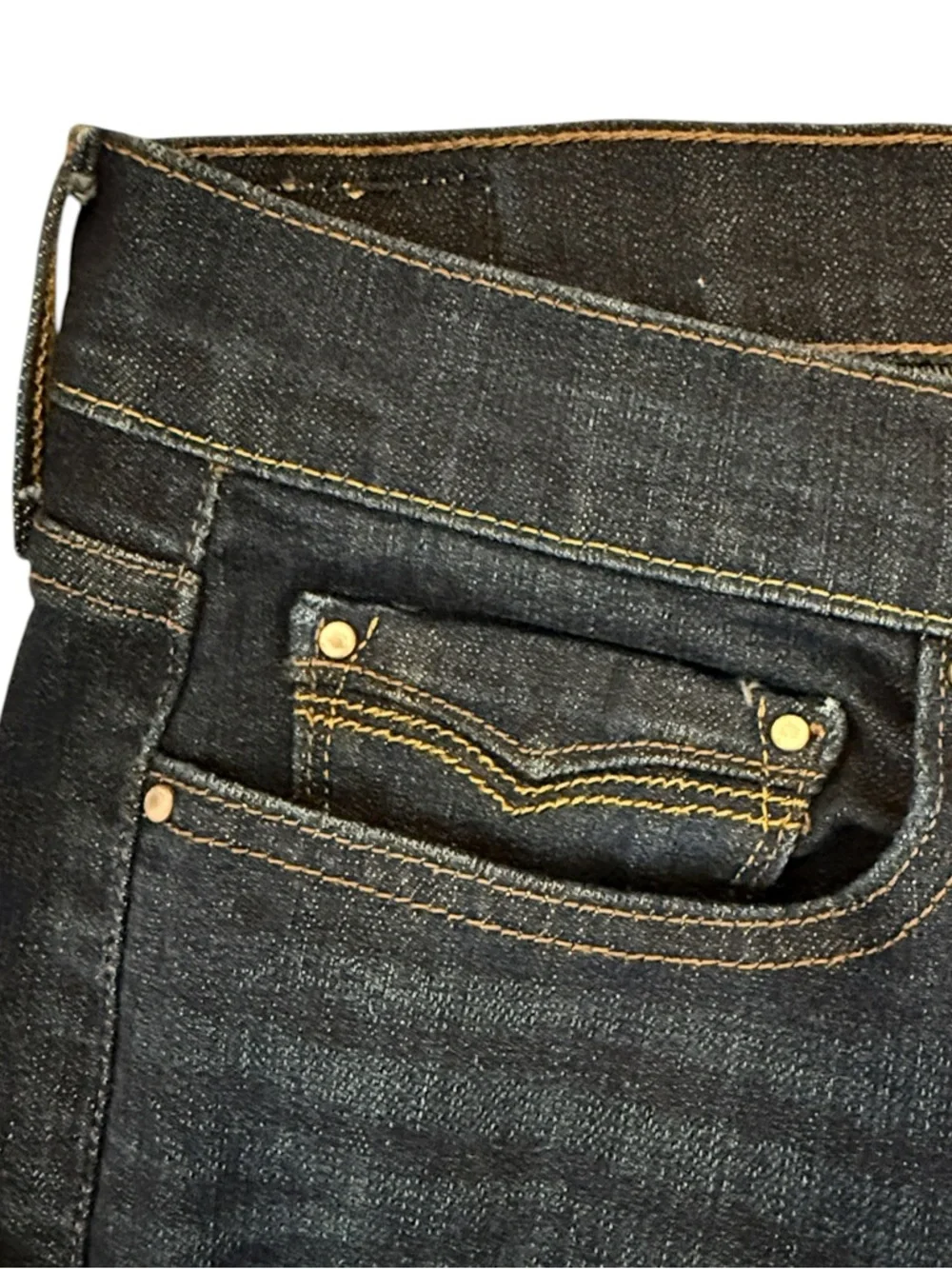 Levi’s 505 Flap Pocket Jean Dark Blue Wash Mid-Rise Bootcut Straight 12 (32x31)